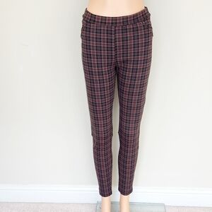 Sanctuary Brown Plaid Pull-On Ponte Legging